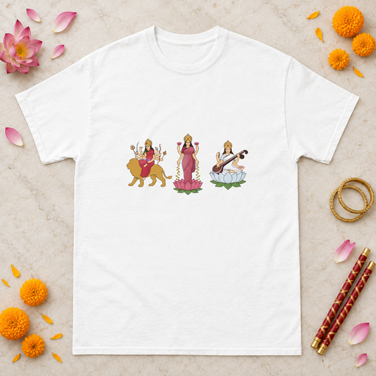 Divine Mother unisex tee themed flat-lay
