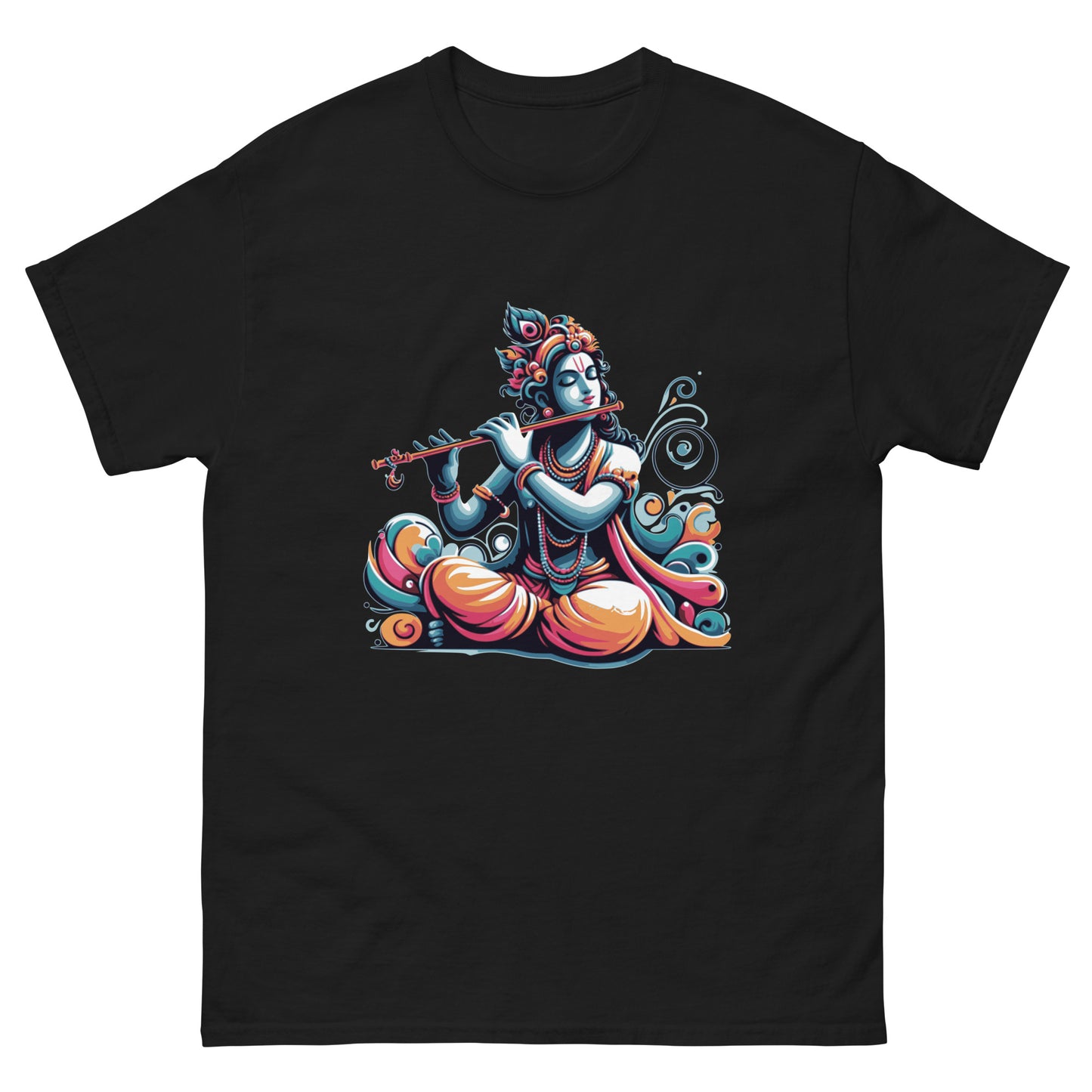 Shri Krishna Men's T-Shirt | Hindu Devotional Spiritual Streetwear