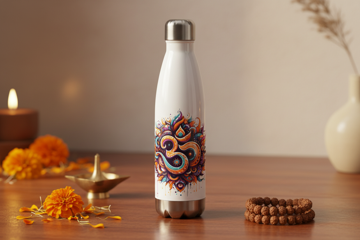 Auspicious Aum - Warm flat lay