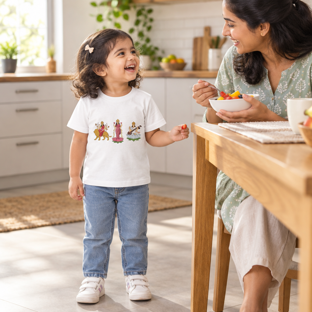 Divine Mother toddler tee family breakfast