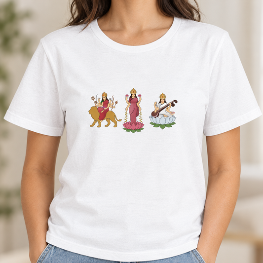 Divine Mother women's relaxed tee close-up