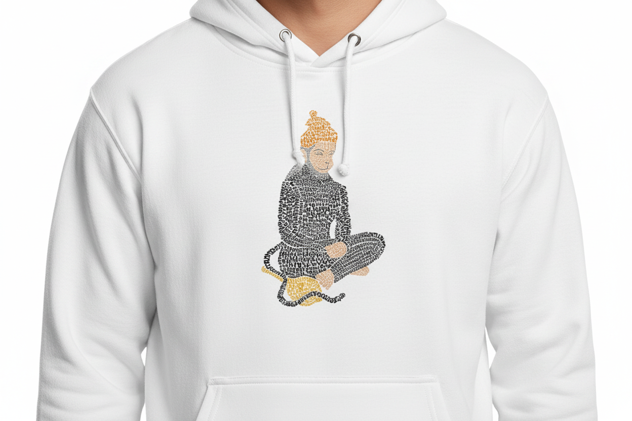 Hanumanji Hoodie - Close-up revised