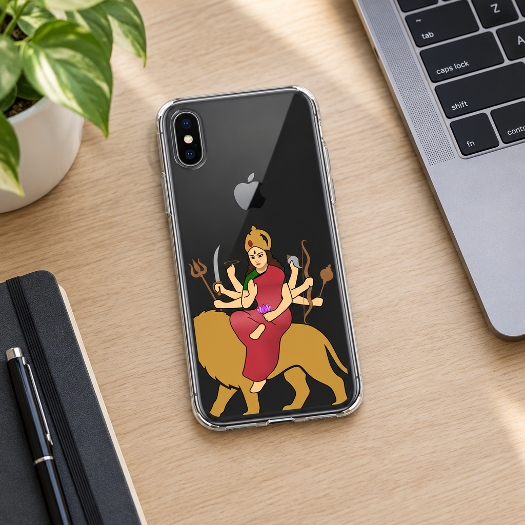 Mataji iPhone case desk scene