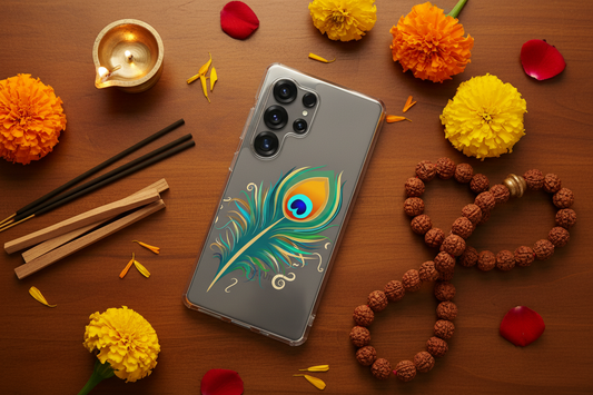 Peacock Feather Samsung - Flat lay