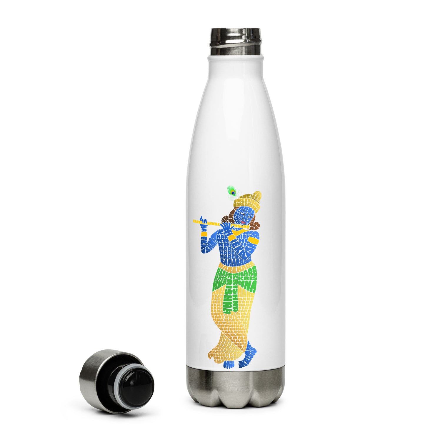 Hare Krishna Stainless Steel Water Bottle