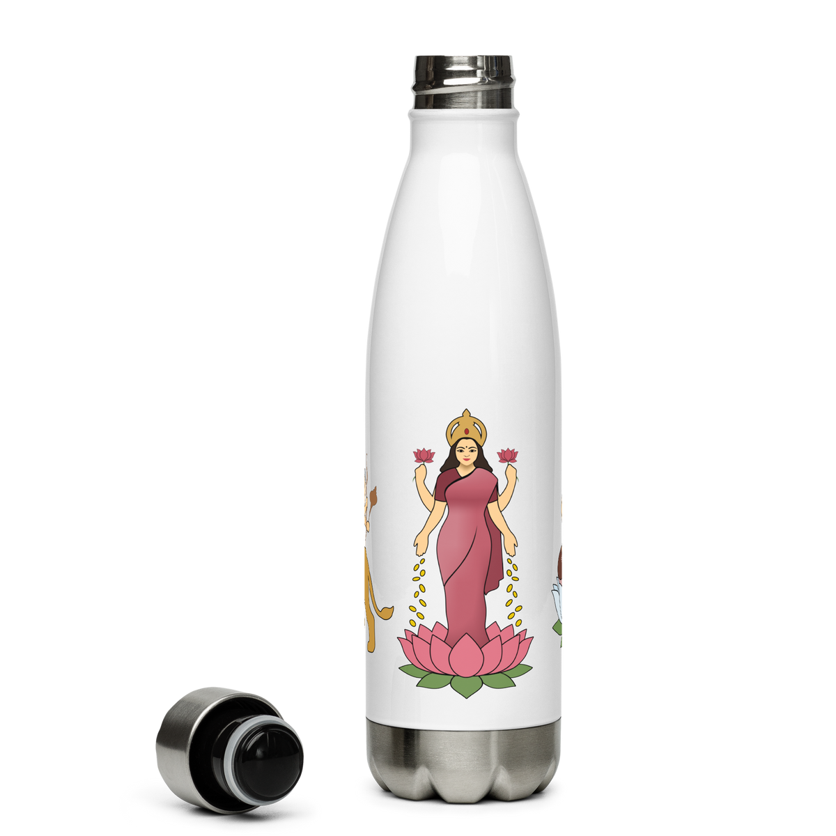 Divine Mother Stainless Steel Water Bottle | Hindu Devotional Gift